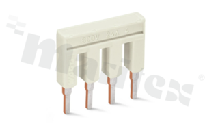 Mostek do złączy przelotowych serii 2002; 4-torowy; jasnoszary; 800V/25A