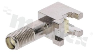 Gniazdo SMA; żeńskie; kątowe; do druku