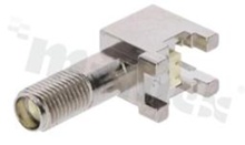 SMA female R/A jack; angled; 50 Ohm; for PCB