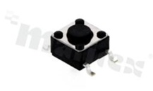 Przełącznik Tact Switch; SMD; wymiary korpusu 6.0x6.0; h=4.3mm; pionowy; o sile nacisku 160gf; przycisk okrągły