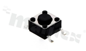 Tact Switch; SMD; dimensions 6.0x6.0; h=4.3mm; vertical; operating force 160gf; button: round
