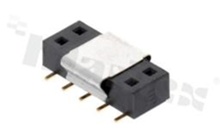 Female header; pitch 2.54mm; double row 2x5 contacts; SMD; straight; top and bottom entry, height 3,65mm