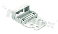 Adapter; for 5-track 4mm2 connectors; with snap-on foot; white