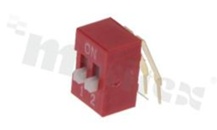 Przełącznik DIP Switch; THT; 2-sekcyjny; raster 2.54mm