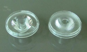 Lens for LED high power; angle: 40 degrees ; Number of LEDs: 1; Dimensions: round 35.8mm; Height: 16.3mm; material: PMMA; Fastening: glue