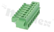 Pluggable terminal block; 3.81mm pitch; 8-ways; female; for wire 1.50mm2(28-16AWG); wire insertion direction same as plug-in direction; with fixing screws; p.bronze contacts; brass cage; UL 300V/10A