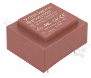 Transformer: encapsulated; 0.6VA; 230VAC; 15V; 40mA; PCB