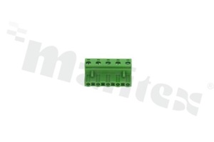 Pluggable terminal block; 7.50mm pitch; 5-ways; female; for wire 2.50mm2(28-12AWG); wire insertion direction same as plug-in direction; p.bronze contacts; brass cage; UL 300V/15A
