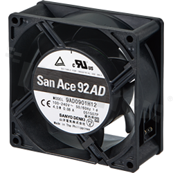 Wentylator; AC; 100-240VAC; 50/60Hz; 92x92x38mm; 1.18m3/min; 33.0dB.