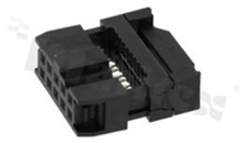 IDC connector; pitch 2.54mm; 10-contacts; female; for ribbon cable AWG#26-#28