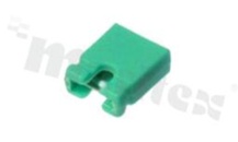 Zworka krótka; wysokośc 6.0mm; w rastrze 2.54mm; typu "open"; zielona