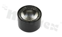 Soczewka do diod LED high power; kąt rozsyłu: 80 stopni FWHM; ilość diod: 1; rozmiar: okrąg 17.10mm; wysokość: 10.5mm; rodzaj materiału: PMMA; PC; sposób mocowania: klej