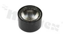 Lens for LED high power; angle: 80 degrees ; Number of LEDs: 1; Dimensions: round 17.10mm; Height: 10.5mm; material: PMMA; PC; Fastening: glue