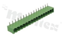 Listwa zaciskowa rozłączalna; w rastrze 5.08mm; 16-torowa; męska; kątowa; zabudowana; UL 300V/8A; TUV:250V/7A