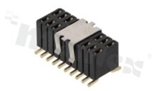 Listwa stykowa do PCB; w rastrze 1.27mm; 2x10 styków; montaż: SMD; żeńska; prosta; dwurzędowe