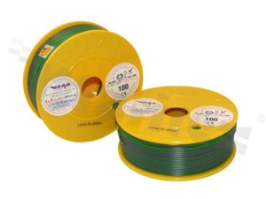 Single wire LGY/H05V-K; with copper multi-strand; green/violet; cross section 0.75mm2; AWG 18; 500V; -40+105 deg.C; 100m.