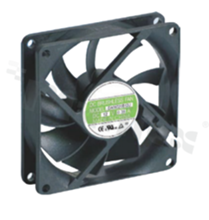 Wentylator; DC; 1.14m3/min; 0.08A; 28.0-56.0VDC; 3.84W; 3500RPM; 35dBA; 24 AWG; plastik; -10+70 st.C; 58g; 80x80x20mm