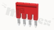 Bridge for through-hole terminal blocks; 4-track;grey;