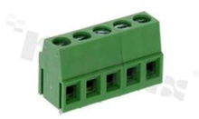 PCB terminal block; pitch 5.00mm; 5-ways; vertical; wire range 2.50mm2 (AWG 24-12); with screws for a flat screwdriver; brass cage; green color; UL 300V/15A, TUV 250V/18A