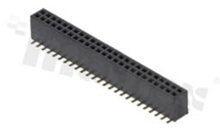 Pin Header; pitch 1.27mm; 2x25 pins; assembly: SMD; female; straight; double row; pick&place pad