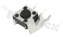 Przełącznik Tact Switch; THT; wymiary korpusu 6.0x6.0; h=4.3mm; kątowy; o sile nacisku 260gf; przycisk okrągły