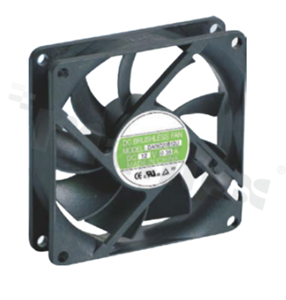 Wentylator; DC; 0.72m3/min; 0.07A; 14.0-27.6VDC; 1.68W; 2000RPM; 22dBA; 24 AWG; plastik; -10+70 st.C; 58g; 80x80x20mm