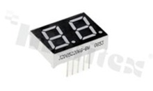 7-Seg. LED Display LTD052GY-AMBW-M1; 2 digits; yellow-green; 25x17.5mm; 0.52"; black face; diffused; CA; RoHS /280pcs