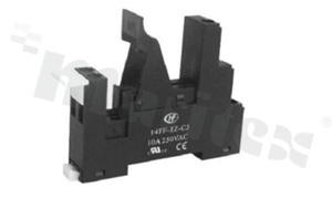 Gniazdo 14FF-1Z-C3, 10A, 5 pinów do przekaźnika HF14FF/141FF, HF115F/HF115F-A typ 1, Montaż: szyna DIN, 10A/250 VAC