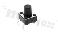 Przełącznik Tact Switch; THT; wymiary korpusu 6.0x6.0; h=7.5mm; pionowy; o sile nacisku 160gf; przycisk okrągły