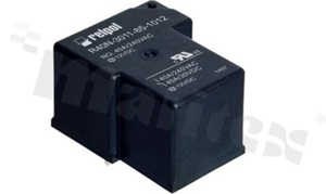 Przekaźnik elektromagnetyczny; prąd znamionowy 40A; napięcie cewki 12VDC; pojedynczy styk przełączny (1P); 40A/30VDC; 40A/240VAC
