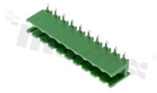 Pluggable terminal block; pitch 5.08mm; 10-ways; male; R/A pin header; open type; UL 300V/15A; TUV:320V/20A