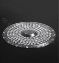 Soczewka do diod LED mid power; kąt rozsyłu: 62 do 76 stopni FWHM; ilość diod:80; rozmiar: okrąg 300mm; wysokość: 20mm; rodzaj materiału: PMMA; sposób mocowania: śruby