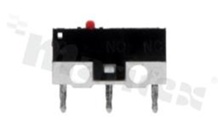 Miniaturowy mikroprzełącznik z przyciskiem; SPDT; montaż: THT; 1A/125V AC.