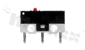 Miniature Micro switch with roller lever; SPDT; PCB type; 1A/125V AC.