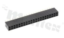 Pin Header; pitch 2.54mm; 2x21 pins; assembly: THT; female; straight; double row