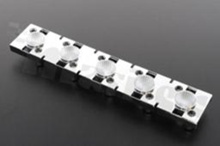 Reflector for LED high power; angle: 34 degrees ; Number of LEDs: 5; Dimensions: 131.4x24.2mm; Height: 12.3mm; material: PC; Fastening: screw