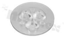 Soczewka do diod LED high power; kąt rozsyłu: 20 stopni FWHM; ilość diod: 3; rozmiar: okrąg 35mm; wysokość: 10.7mm; rodzaj materiału: PMMA; sposób mocowania: klej; ramka