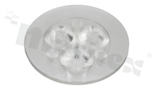 Lens for LED high power; angle: 20 degrees ; Number of LEDs: 3; Dimensions: round 35mm; Height: 10.7mm; material: PMMA; Fastening: glue; frame
