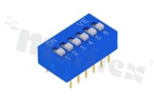 DIP Switch; THT; 6-poles; pitch 2.54mm