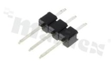 Listwa stykowa do PCB; w rastrze 2.54mm; 1x3 styków; montaż: THT; męska; prosta; jednorzędowe