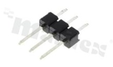 Pin Header; pitch 2.54mm; 1x3 pins; assembly: THT; male; straight; single row