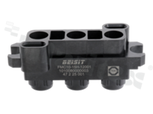 Złącze pływające;do magazynowania energii;crimp;zasilające i sygnałowe;męskie;3 pin(25mm2) zasilające + 12 pin(0.5mm2) sygnałowe; 1000V/120A (3 pin); 60V/5A (12pin); czarne