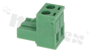 Pluggable terminal block; 5.08mm pitch; 2-ways; female; for wire 2.5mm2 (28-12AWG); wire insertion direction same as plug-in direction; p.bronze contacts; steel cage; UL 300V/15A;
