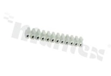 Listwa zaciskowa gwintowana; 12-torowa; 24 zaciskowa; z podkładką; żeńska; na przewód 0,75-1,5mm2; mosiężna;biała; 450V/17,5A