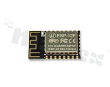 Moduł; SoC; Wi-Fi; transceiver; 2400MHz; +16dBm; -90dBm; UART/GPIO/I2C/I2S/SDIO/PWM/ADC/SPI; SoC ESP8266; antena na module; 3.0-3.6V; SMD 22-pin