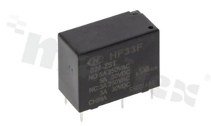 Electromagnetic relay; contact rating current 5A; coil voltage 24VDC; make contact (1A); 5A/30VDC; 5A/250VAC