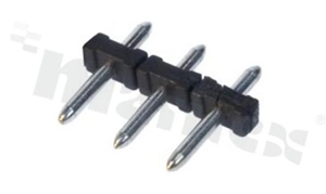 Listwa 3-kołkowa; prosta ; w rastrze 5.00mm