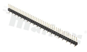 Listwa stykowa do PCB; w rastrze 2.54mm; 1x40 styków; montaż: SMD; męska; prosta; jednorzędowe