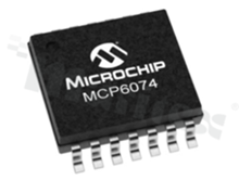 Wzmacniacze precyzyjne; MICROCHIP; MCP6074-E/ST; 1.2 MHz; TSSOP; 72 dB; 1.2 MHz
