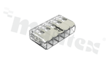 COMPACT installation connector; 5-track; for all types of conductors; for Ex e applications; max. 6mm2; with levers; transparent